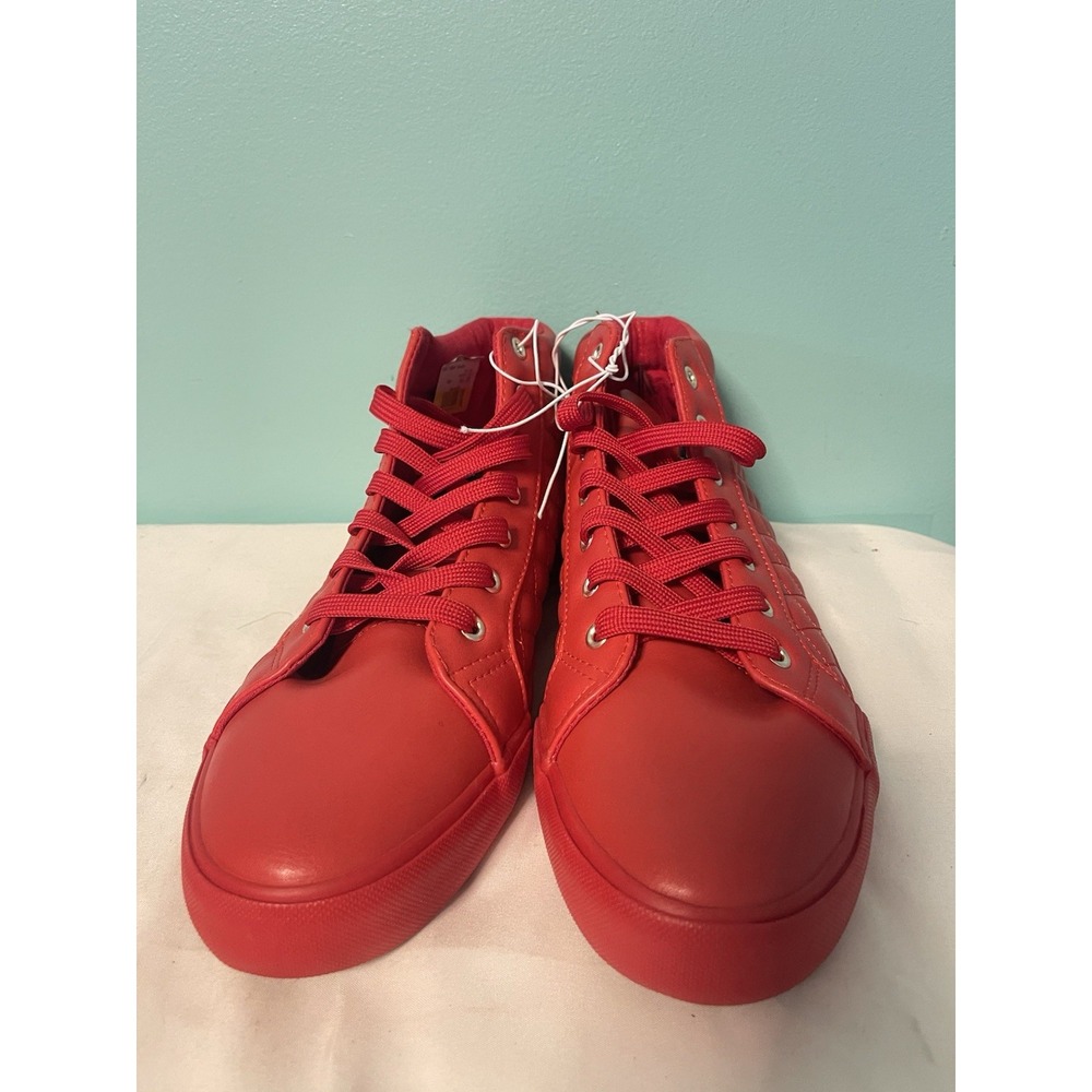 Ecko Unltd men's sz US 10 red High Top SNEAKER / shoes ‎ S-49